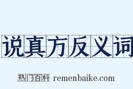 说真方反义词是什么意思的图片